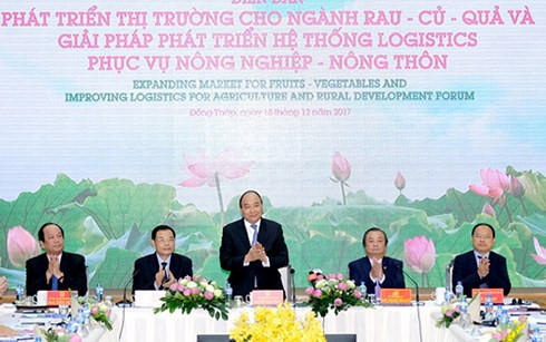 Le PM au forum sur les débouchés des fruits et légumes à Dông Thap ảnh 1 Le PM au forum sur les débouchés des fruits et légumes à Dông Thap ảnh 1
