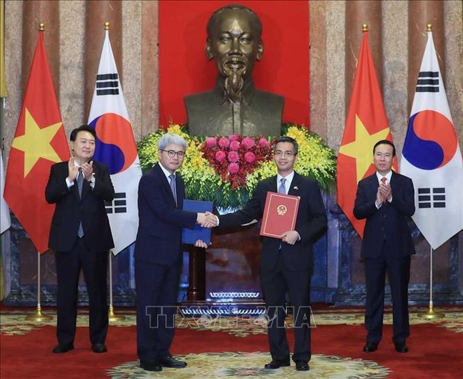 Le Vietnam et la République de Corée échangent 17 documents de coopération dans divers domaines ảnh 1 Le Vietnam et la République de Corée échangent 17 documents de coopération dans divers domaines ảnh 1