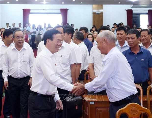 Le président Vo Van Thuong à l’écoute des électeurs de Da Nang ảnh 1