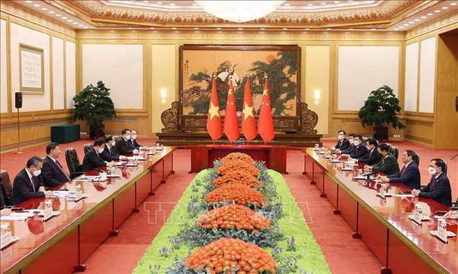 Le PM Pham Minh Chinh rencontre le SG du PCC et président chinois Xi Jinping ảnh 2 Le PM Pham Minh Chinh rencontre le SG du PCC et président chinois Xi Jinping ảnh 2