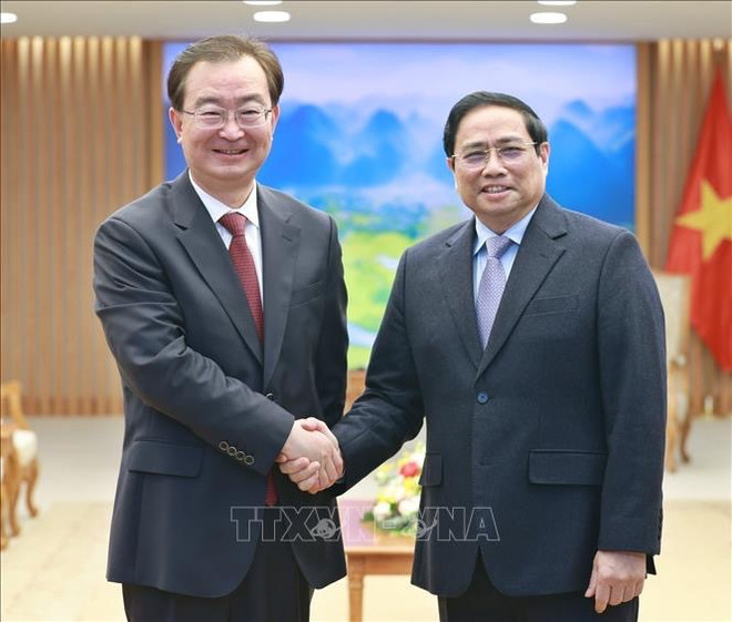 Le Premier ministre reçoit le secrétaire du Comité provincial du PCC du Yunnan (Chine) ảnh 1 Le Premier ministre reçoit le secrétaire du Comité provincial du PCC du Yunnan (Chine) ảnh 1