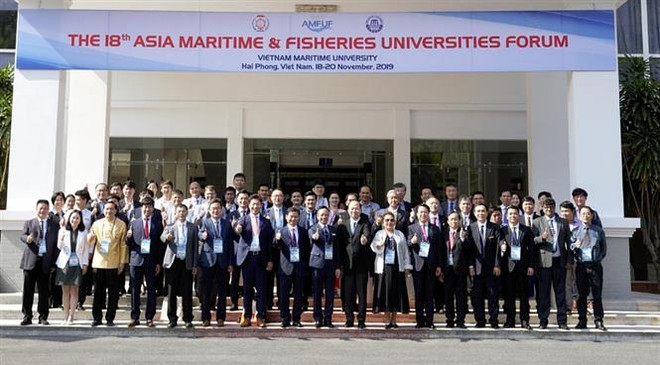 Ouverture du 18e Forum des universités maritimes et de la pêche d'Asie à Hai Phong ảnh 1 Ouverture du 18e Forum des universités maritimes et de la pêche d'Asie à Hai Phong ảnh 1