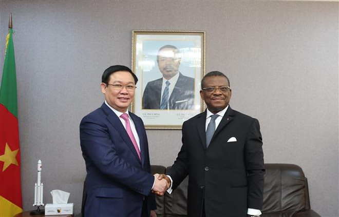 Le vice-Premier ministre Vuong Dinh Hue en visite de travail au Cameroun ảnh 1 Le vice-Premier ministre Vuong Dinh Hue en visite de travail au Cameroun ảnh 1