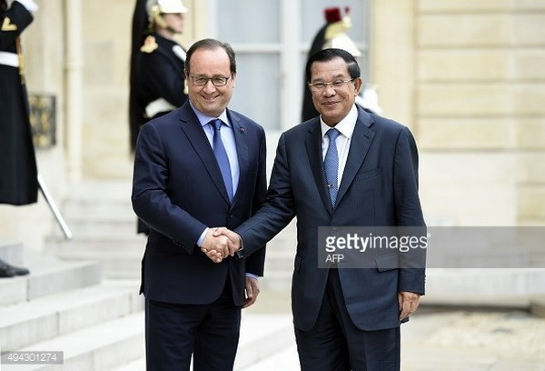 Le PM cambodgien commence une visite officielle en France ảnh 1 Le PM cambodgien commence une visite officielle en France ảnh 1