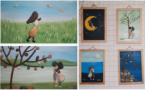 Les œuvres en galets d’une jeune hanoïenne ảnh 2