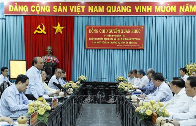 Le président Nguyên Xuân Phuc exhorte Bên Tre à devenir une province développée en 2030 ảnh 1 Le président Nguyên Xuân Phuc exhorte Bên Tre à devenir une province développée en 2030 ảnh 1