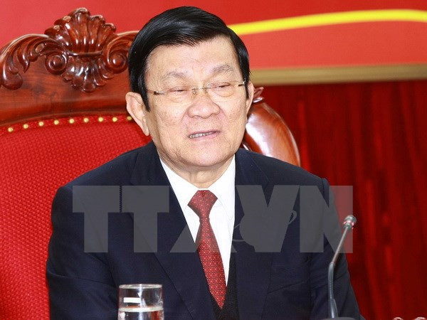 Le président du Vietnam Truong Tan Sang en visite à Long An ảnh 1 Le président du Vietnam Truong Tan Sang en visite à Long An ảnh 1
