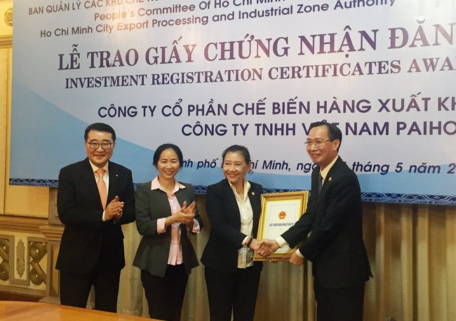 Hô Chi Minh-Ville: remise de la licence d’investissement à deux projets étrangers ảnh 1 Hô Chi Minh-Ville: remise de la licence d’investissement à deux projets étrangers ảnh 1