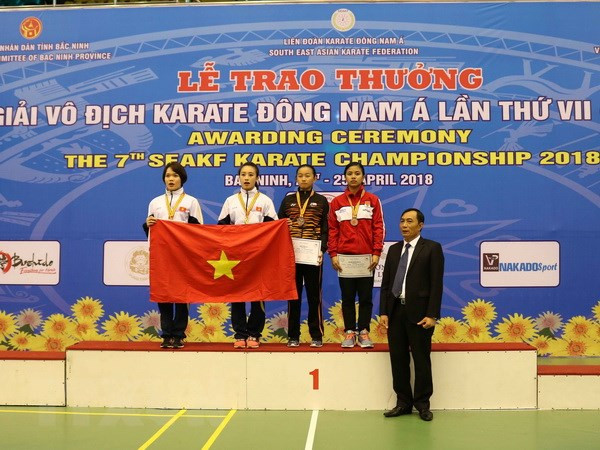 Karaté : le Vietnam termine en tête des 7es Championnats d’Asie du Sud-Est ảnh 1 Karaté : le Vietnam termine en tête des 7es Championnats d’Asie du Sud-Est ảnh 1