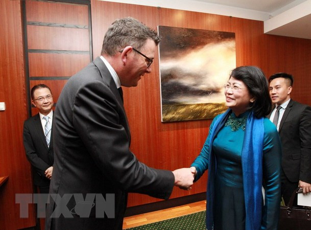 La vice-présidente Dang Thi Ngoc Thinh rencontre des dirigeants du Victoria (Australie) ảnh 2 La vice-présidente Dang Thi Ngoc Thinh rencontre des dirigeants du Victoria (Australie) ảnh 2