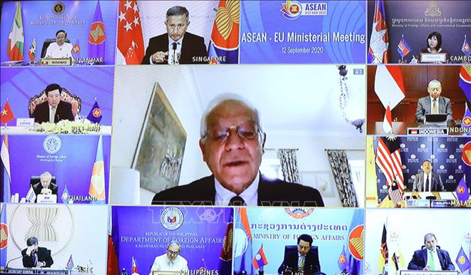 AMM-53: Coopération UE-ASEAN renforcée pour faire face à la pandémie COVID-19 ảnh 1 AMM-53: Coopération UE-ASEAN renforcée pour faire face à la pandémie COVID-19 ảnh 1
