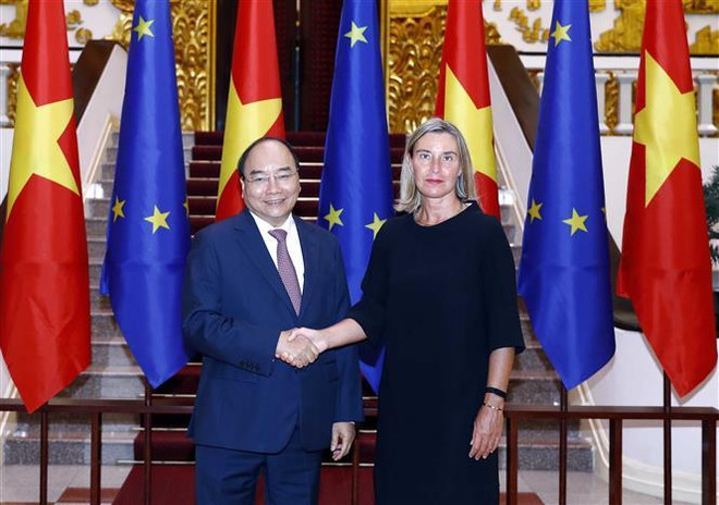 Le Premier ministre reçoit la vice-présidente de la Commission européenne ảnh 1 Le Premier ministre reçoit la vice-présidente de la Commission européenne ảnh 1