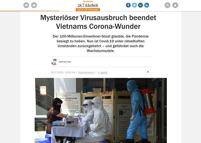 Médias allemands : le Vietnam est déterminé à se battre contre une seconde vague du coronavirus ảnh 1 Médias allemands : le Vietnam est déterminé à se battre contre une seconde vague du coronavirus ảnh 1