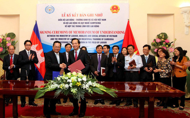 Vietnam et Cambodge intensifient la coopération dans le travail ảnh 1 Vietnam et Cambodge intensifient la coopération dans le travail ảnh 1