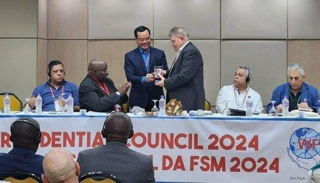 Le Vietnam à la deuxième conférence du Conseil présidentiel de la Fédération syndicale mondiale au Brésil ảnh 1 Le Vietnam à la deuxième conférence du Conseil présidentiel de la Fédération syndicale mondiale au Brésil ảnh 1