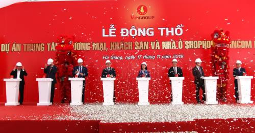 Mise en chantier d'un centre commercial Vincom à Ha Giang ảnh 1 Mise en chantier d'un centre commercial Vincom à Ha Giang ảnh 1