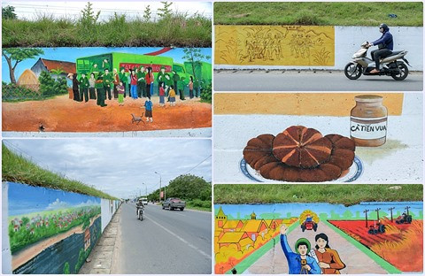 Hanoï : à Phuc Tho, les murs revêtent de nouvelles fresques ảnh 1 Hanoï : à Phuc Tho, les murs revêtent de nouvelles fresques ảnh 1