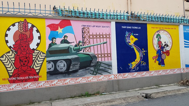 Quand d’anciens soldats se passionnent pour les peintures murales ảnh 1 Quand d’anciens soldats se passionnent pour les peintures murales ảnh 1