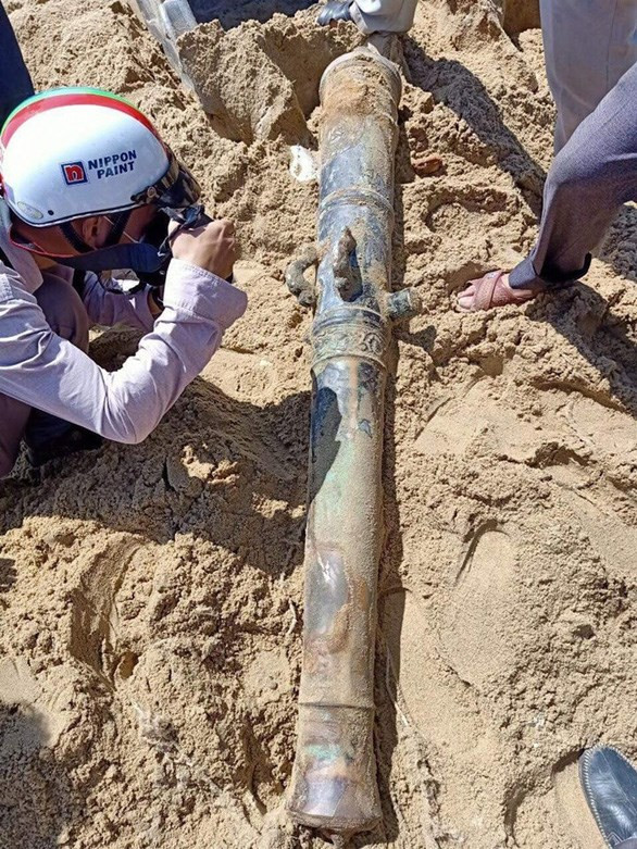 Un canon plus de 200 ans découvert à Da Nang ảnh 1 Un canon plus de 200 ans découvert à Da Nang ảnh 1