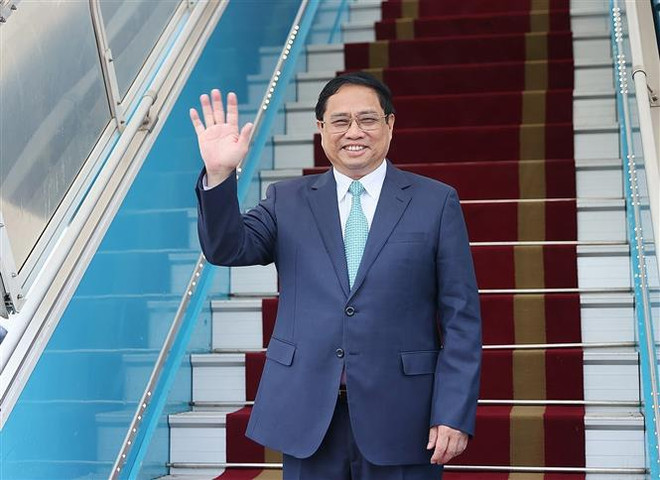 Le Premier ministre Pham Minh Chinh part pour le 43e Sommet de l'ASEAN ảnh 1 Le Premier ministre Pham Minh Chinh part pour le 43e Sommet de l'ASEAN ảnh 1