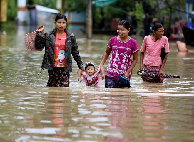 Les inondations font 5 morts et 54.000 déplacés au Myanmar ảnh 1 Les inondations font 5 morts et 54.000 déplacés au Myanmar ảnh 1