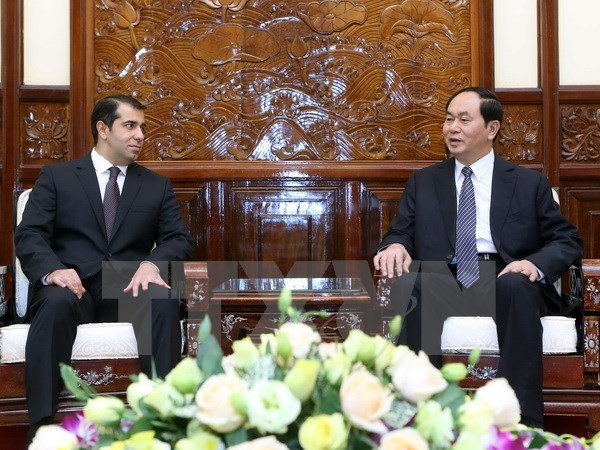 Le président Tran Dai Quang reçoit l’ambassadeur d'Azerbaïdjan ảnh 1 Le président Tran Dai Quang reçoit l’ambassadeur d'Azerbaïdjan ảnh 1