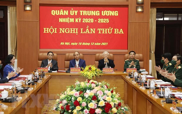 Le secrétaire général Nguyen Phu Trong préside une réunion de la Commission militaire centrale ảnh 1 Le secrétaire général Nguyen Phu Trong préside une réunion de la Commission militaire centrale ảnh 1