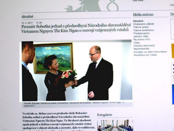 La presse tchèque couvre la visite de la présidente de l’AN Nguyên Thi Kim Ngân ảnh 1 La presse tchèque couvre la visite de la présidente de l’AN Nguyên Thi Kim Ngân ảnh 1