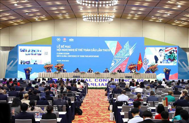 Clôture de la 9e Conférence mondiale des jeunes parlementaires ảnh 1 Clôture de la 9e Conférence mondiale des jeunes parlementaires ảnh 1