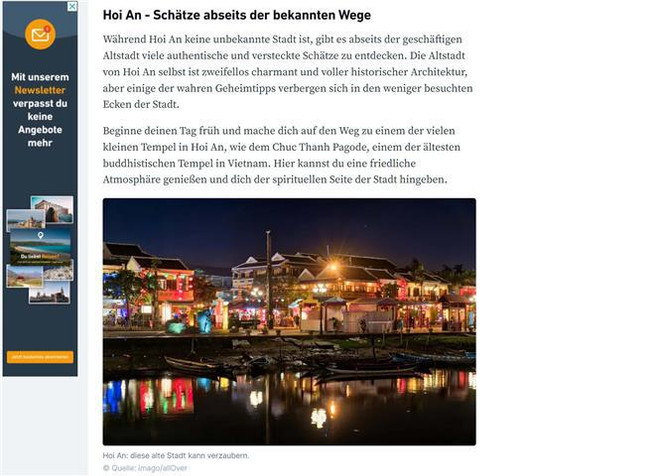 Un site web de voyage allemand fait l'éloge de la beauté du Vietnam ảnh 1 Un site web de voyage allemand fait l'éloge de la beauté du Vietnam ảnh 1