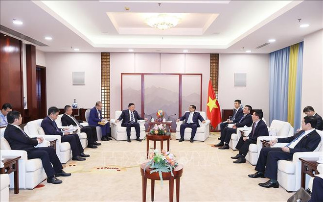Le Premier ministre Pham Minh Chinh rencontre des entrepreneurs chinois ảnh 1 Le Premier ministre Pham Minh Chinh rencontre des entrepreneurs chinois ảnh 1