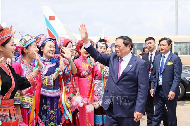 Le PM Pham Minh Chinh termine son voyage en Chine pour participer à CAEXPO et CABIS ảnh 1 Le PM Pham Minh Chinh termine son voyage en Chine pour participer à CAEXPO et CABIS ảnh 1