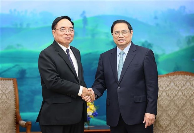 Le PM Pham Minh Chinh reçoit le ministre lao du Plan et de l'Investissement ảnh 1 Le PM Pham Minh Chinh reçoit le ministre lao du Plan et de l'Investissement ảnh 1