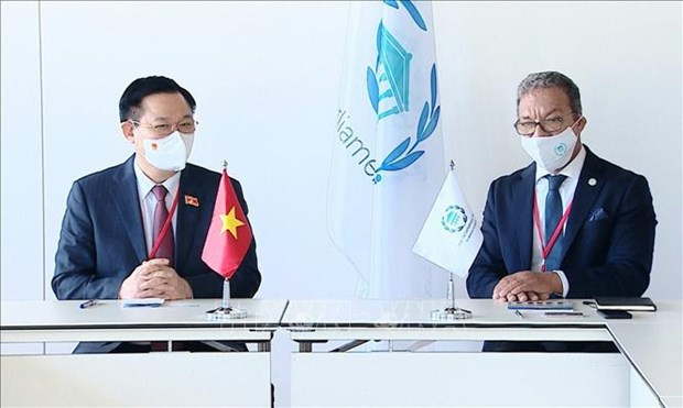 Le président de l’AN rencontre le président de l’UIP ảnh 1 Le président de l’AN rencontre le président de l’UIP ảnh 1