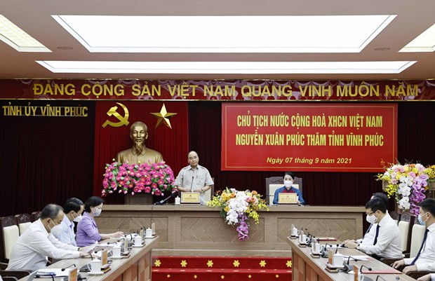 Le président se rend dans la province de Vinh Phuc ảnh 1 Le président se rend dans la province de Vinh Phuc ảnh 1