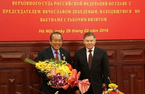 Vietnam et Russie renforcent la coopération entre leurs Cours suprêmes ảnh 1 Vietnam et Russie renforcent la coopération entre leurs Cours suprêmes ảnh 1