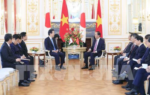 Le président Tran Dai Quang reçoit le président du Parti Komei du Japon ảnh 1 Le président Tran Dai Quang reçoit le président du Parti Komei du Japon ảnh 1
