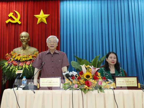 Le secrétaire général du Parti en tournée à An Giang ảnh 1 Le secrétaire général du Parti en tournée à An Giang ảnh 1