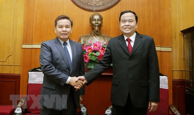Resserrement des relations entre les Fronts du Vietnam et du Laos ảnh 1 Resserrement des relations entre les Fronts du Vietnam et du Laos ảnh 1
