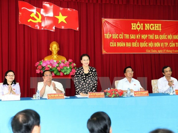 La présidente de l’Assemblée nationale à l’écoute des électeurs de Can Tho ảnh 1 La présidente de l’Assemblée nationale à l’écoute des électeurs de Can Tho ảnh 1