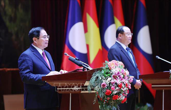Le président de l'Association d'amitié Laos - Vietnam apprécie la visite du PM Pham Minh Chinh ảnh 2 Le président de l'Association d'amitié Laos - Vietnam apprécie la visite du PM Pham Minh Chinh ảnh 2