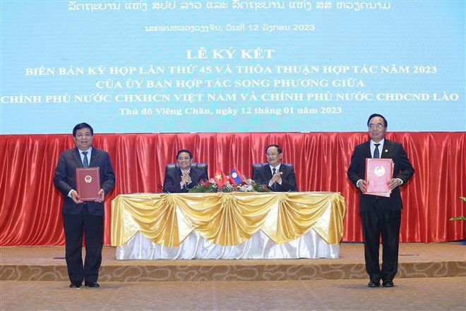 La 45e réunion du Comité intergouvernemental Vietnam-Laos ảnh 2 La 45e réunion du Comité intergouvernemental Vietnam-Laos ảnh 2