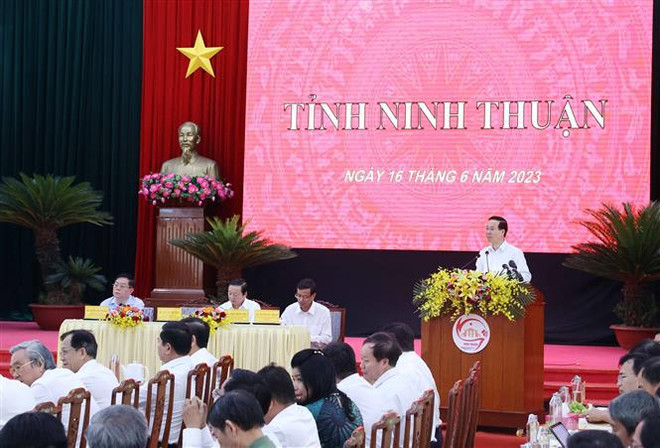 Le chef de l’Etat exhorte Ninh Thuân à avoir une vision stratégique pour son développement ảnh 1 Le chef de l’Etat exhorte Ninh Thuân à avoir une vision stratégique pour son développement ảnh 1