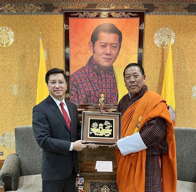 Le Bhoutan souhaite renforcer sa coopération avec le Vietnam dans de nombreux domaines ảnh 1 Le Bhoutan souhaite renforcer sa coopération avec le Vietnam dans de nombreux domaines ảnh 1