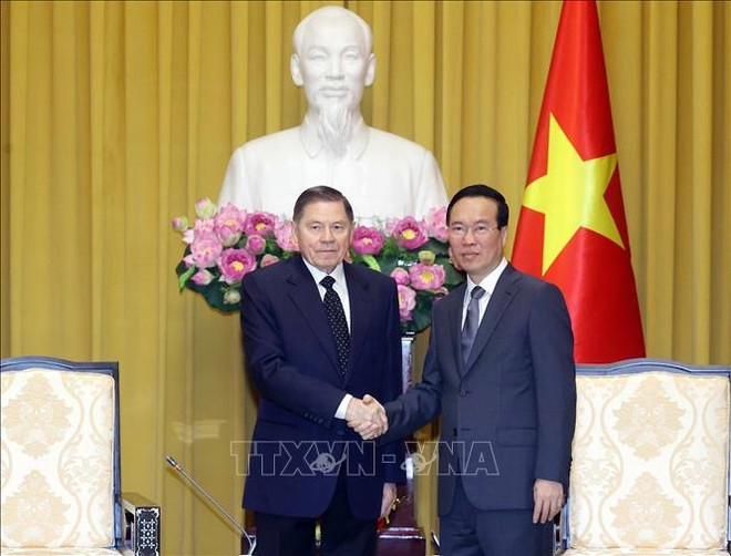 Le président Vo Van Thuong salue la visite du président de la Cour suprême de la Fédération de Russie ảnh 1 Le président Vo Van Thuong salue la visite du président de la Cour suprême de la Fédération de Russie ảnh 1