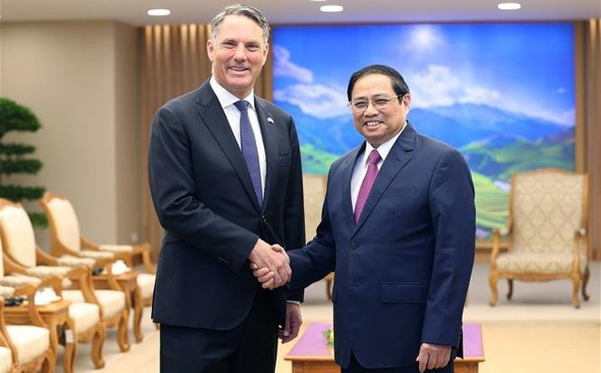 Le PM Pham Minh Chinh reçoit le vice-PM et ministre australien de la Défense ảnh 1 Le PM Pham Minh Chinh reçoit le vice-PM et ministre australien de la Défense ảnh 1