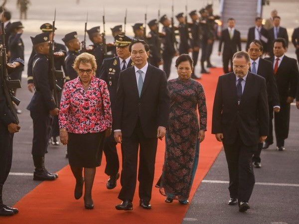 Le président Tran Dai Quang au Pérou pour assister au Sommet de l’APEC 2016 ảnh 1 Le président Tran Dai Quang au Pérou pour assister au Sommet de l’APEC 2016 ảnh 1