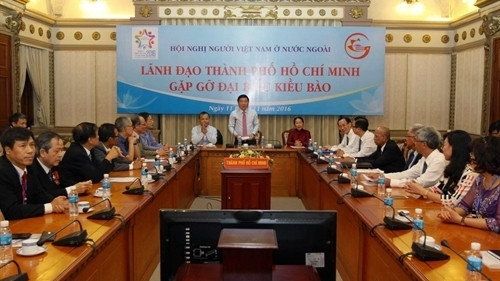 Les délégués Viêt kiêu reçus par les autorités de HCM-Ville ảnh 1 Les délégués Viêt kiêu reçus par les autorités de HCM-Ville ảnh 1