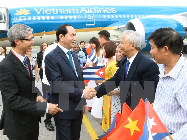 Le président Tran Dai Quang en visite officielle à Cuba ảnh 1 Le président Tran Dai Quang en visite officielle à Cuba ảnh 1