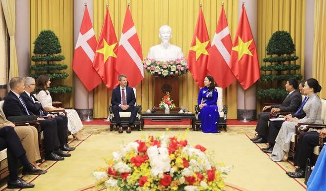 La vice-présidente Vo Thi Anh Xuân rencontre le prince héritier du Danemark Frederik ảnh 2 La vice-présidente Vo Thi Anh Xuân rencontre le prince héritier du Danemark Frederik ảnh 2